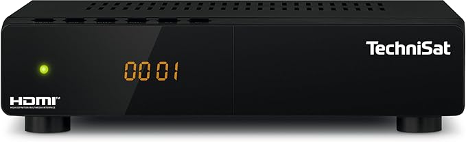 TechniSat HD-S 210 Kompakter HD Satellitenreceiver mit Triple Tuner, USB Mediaplayer, HDMI & Fernbedienung – 0000