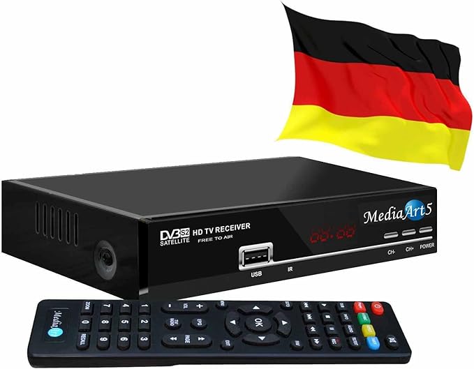 Roth-electronic.tv GmbH Roth-electronic.tv MEDIAART-5 FHD Sat Receiver Triple Tuner DVB-S2 vorprogrammierte Deutsche Senderliste HDMI USB Multimedia Player