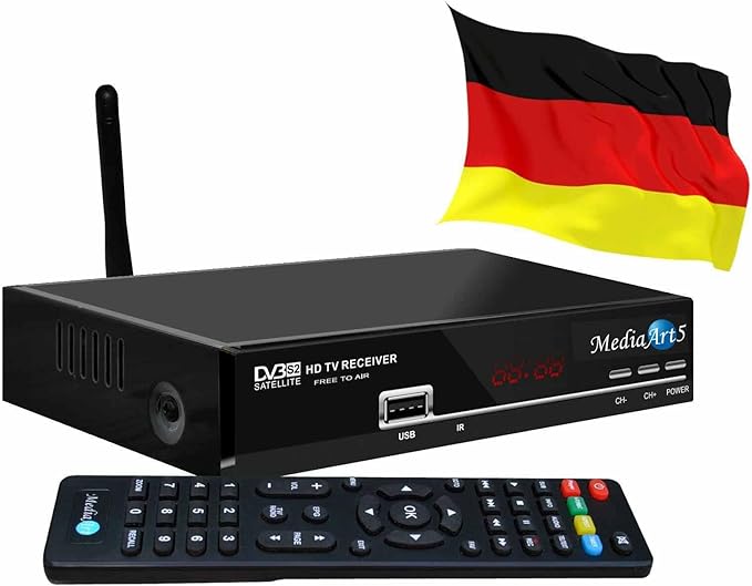 Mediaart WLAN HD Satellitenreceiver Triple Tuner DVB-S2 programmiert mit deutscher Senderliste Astra WLAN USB YouTube HDMI