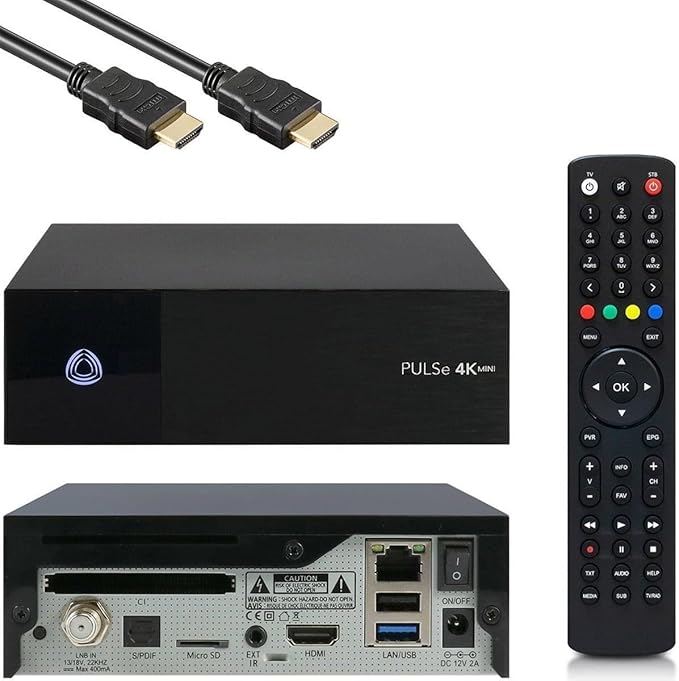 Nein Auslaufartikel (Produktion durch AB PULSe 4K Mini SE UHD Satelliten Receiver mit DVB-S2X Tuner, 4K HDR10, Multiboot E2 Linux OS, HDMI Kabel, MicroSD-Slot, LAN