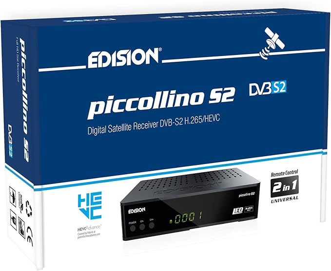 Nein Auslaufartikel (Produktion durch EDISION PICCOLLINO S2 Full HD Satelliten Receiver DVB-S2 mit Triple Tuner, Unicable, LAN, USB, HDMI & deutscher Senderliste