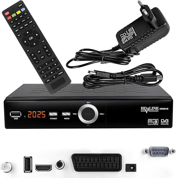 HD-line LINE HD Satellitenreceiver DVB-S/S2 Triple Tuner Full HD 1080p für Astra Hotbird Türksat