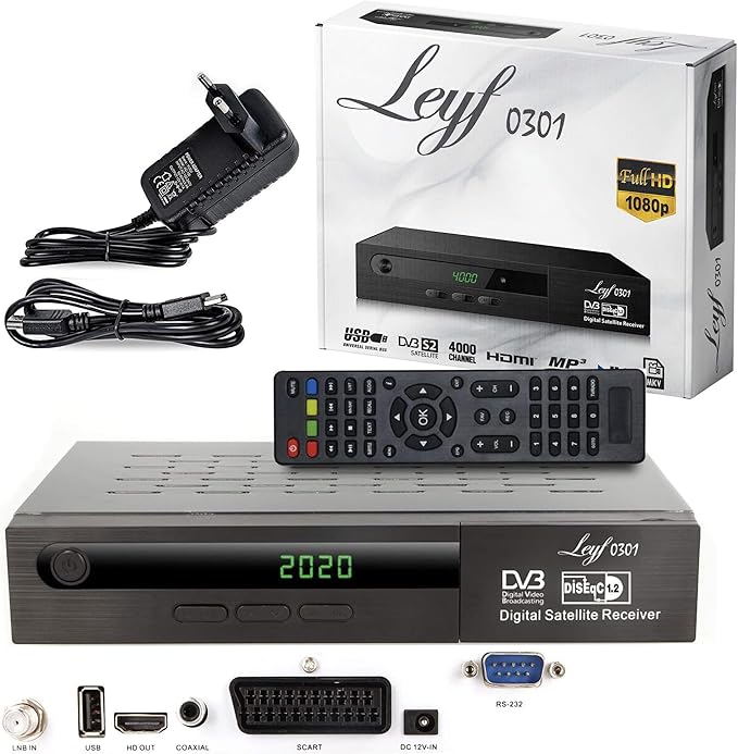 HD-Line 0301 Digital Satellitenreceiver DVB-S/S2 Triple Tuner FHD 1080p HDMI SCART USB für Astra Hotbird Türksat