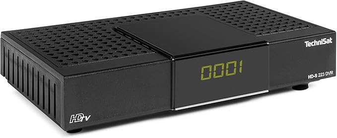 TechniSat HD-S 223 DVR Kompakter HD-Satellitenreceiver mit USB-Aufnahmefunktion Triple Tuner DVB-S2 HDTV HDMI Schwarz – 0000