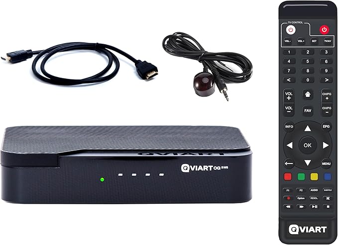 Qviart OG3WS Linux Satelliten Full HD IP OTT + DVB-S Receiver mit Triple Tuner, Qviart TV App, Stalker, Xtream & M3U, YouTube – QVIART