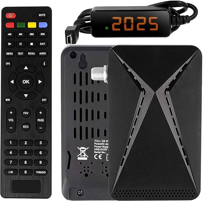 HD-line 26100 Mini Sat Receiver DVB-S2 Triple Tuner Full HD 1080p mit USB für ARD & ZDF SD Shut-Off